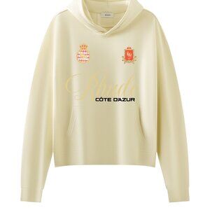 Rhude Beige Côte d'Azur Graphic Print Hoodie